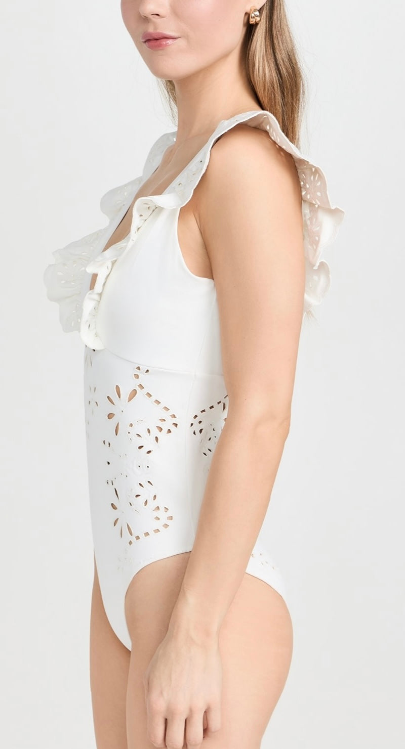 Sea -
Liat Embroidery Flutter Sleeve One Piece