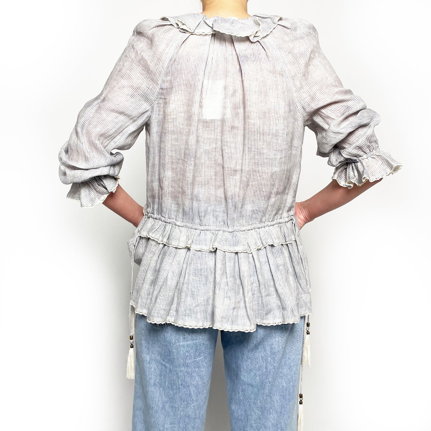 Zimmermann Striped Linen Blouse