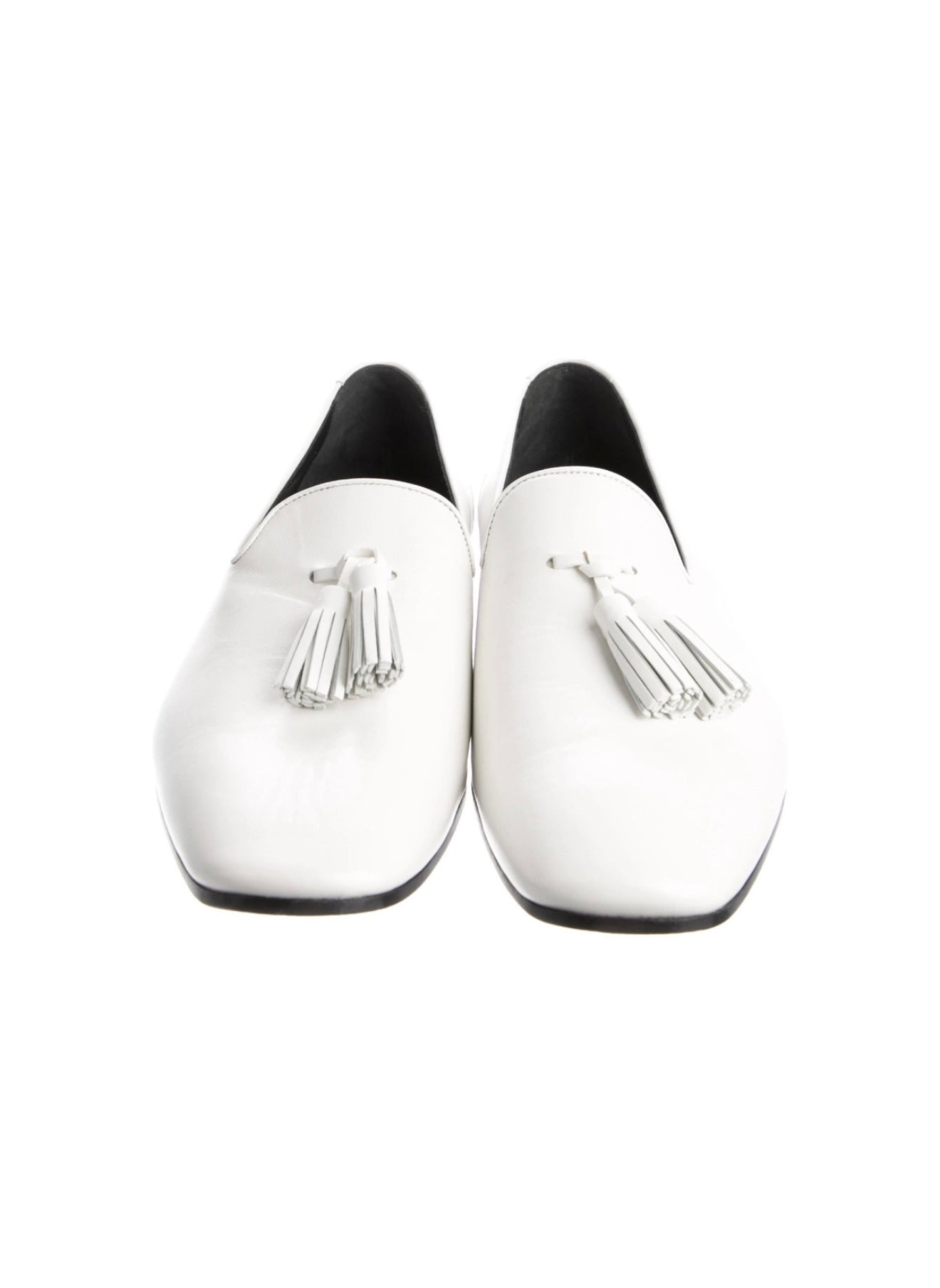 Celine - White Tassel Loafers