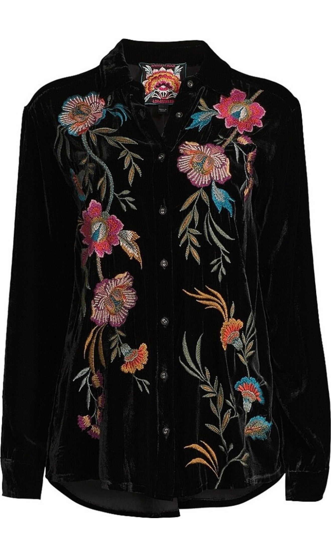 Johnny Was - Velvet Embroidered Blouse