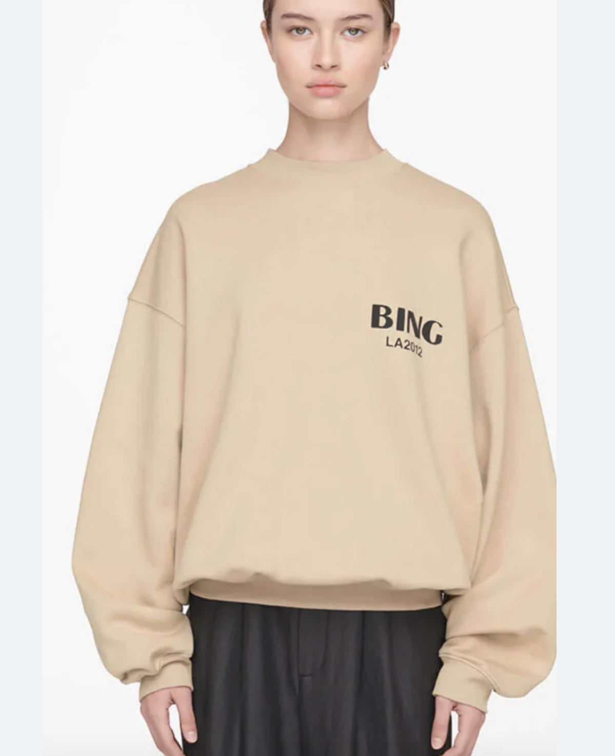 ANINE BING
Jaci logo-print cotton sweatshirt