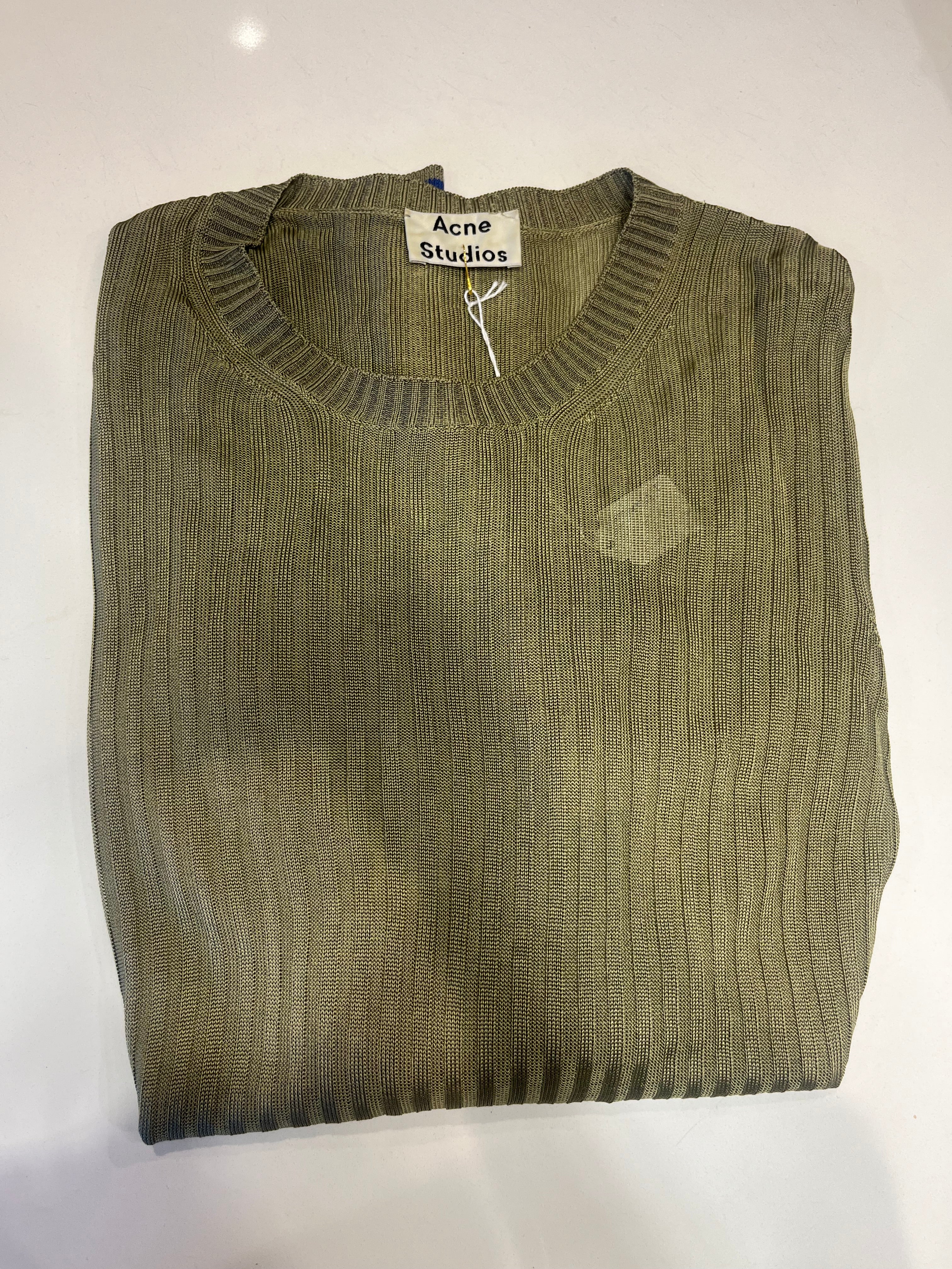 ACNE STUDIOS olive green long sleeve