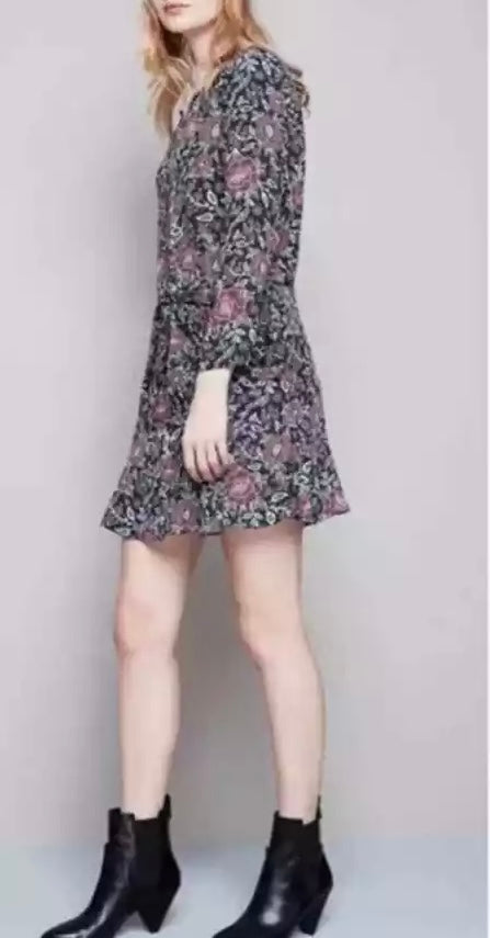 Veronica Beard Black Floral Dress