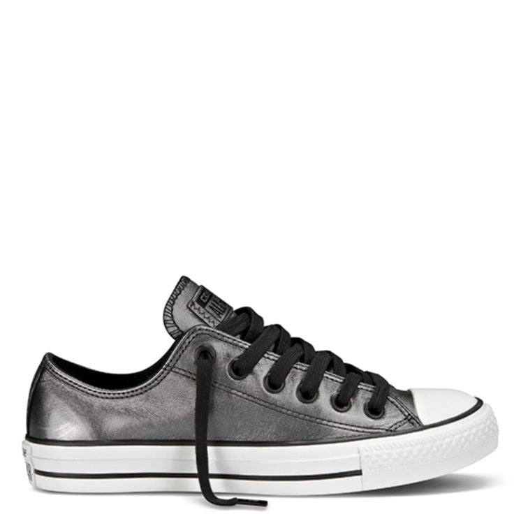 CONVERSE metallic charcoal grey sneakers, w box