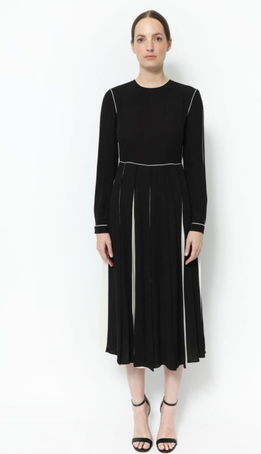 Valentino
Bicolor Pleated Silk Dress