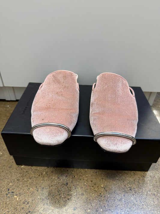 Alexander Wang 'jaelle' velvet mule slippers, pink, 38