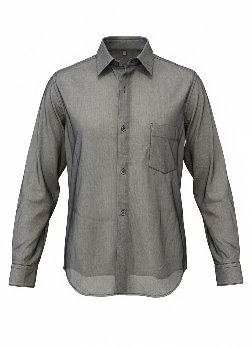 Comme Des Garcons Gray Button Down Top