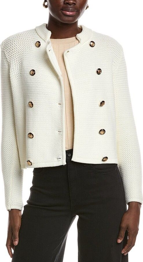 BA&SH Double Breasted Knit Blazer