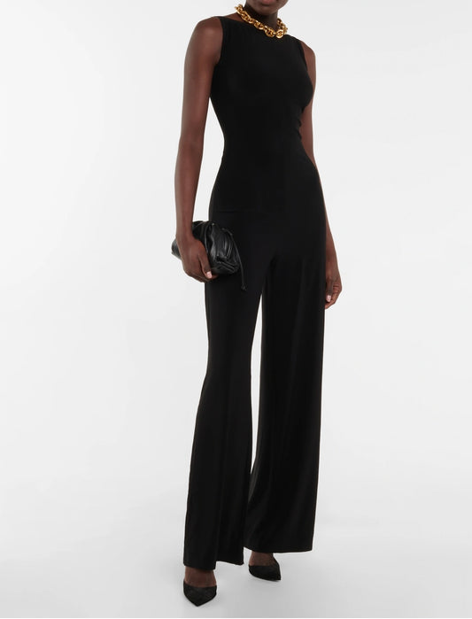 Norma Kamali - Wide Leg Velvet Jumpsuit