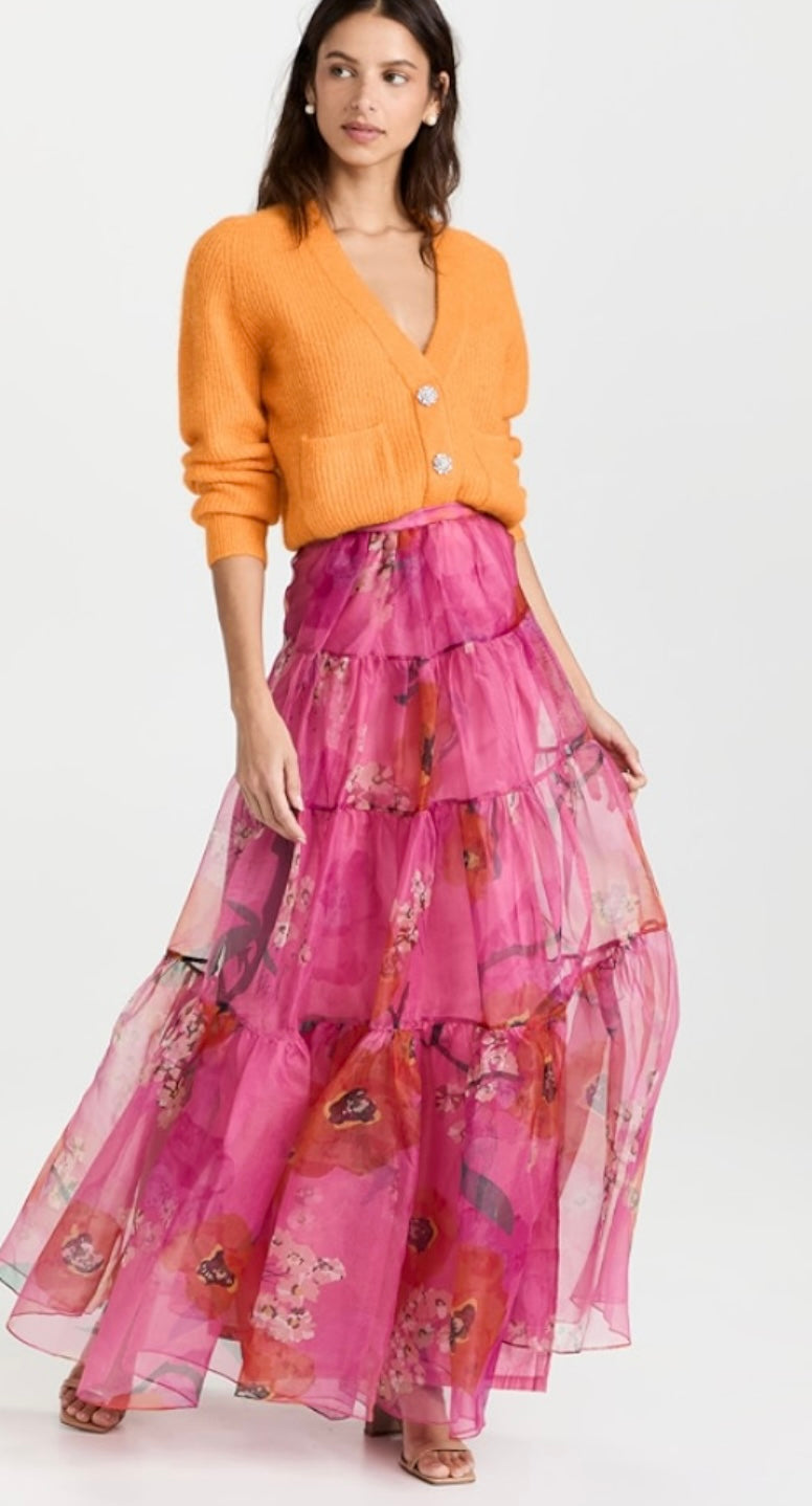 STAUD
Dragon tiered organza skirt