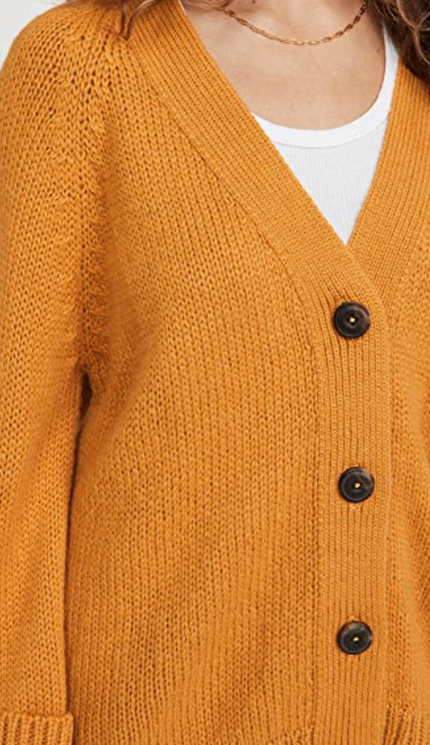 Velvet by Graham & Spencer Mustard Yellow Alpaca Cardigan