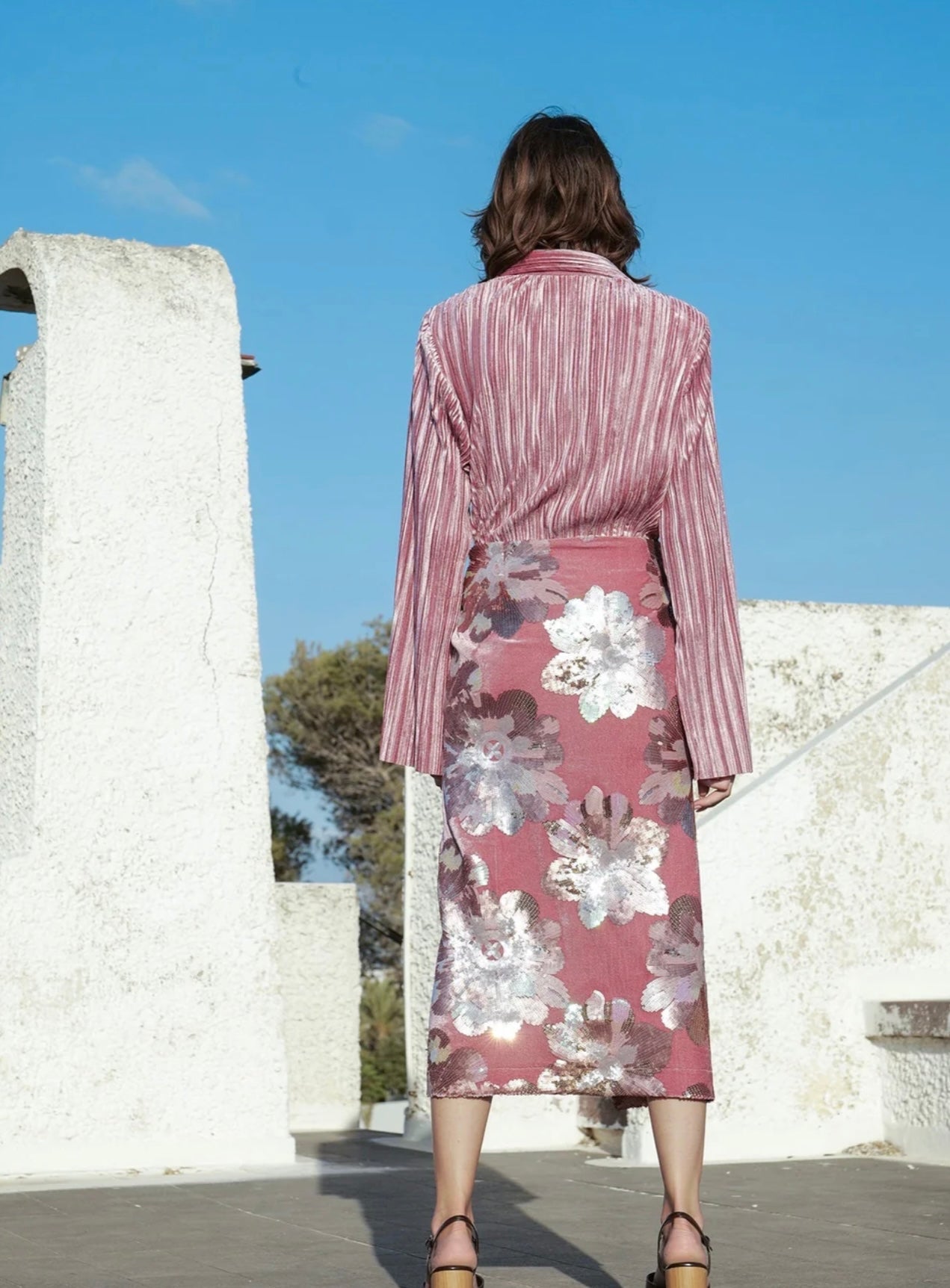 SABINA MUSAYEV - SMOKED PINK IVRI TOP
