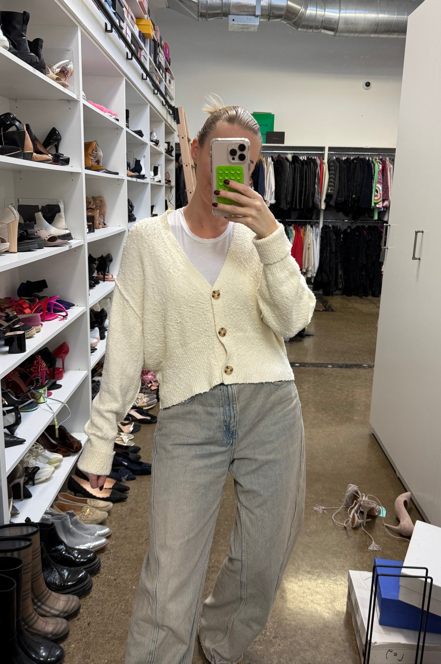 FREE PEOPLE cream cardi