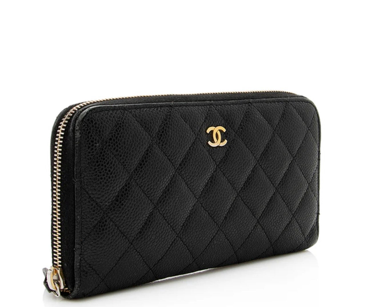 Preloved Chanel - Quilted Caviar Leather Wallet