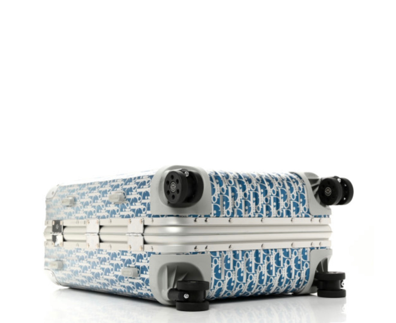 CHRISTIAN DIOR 
X RIMOWA Aluminum Gradient Cabin Luggage Blue Multi