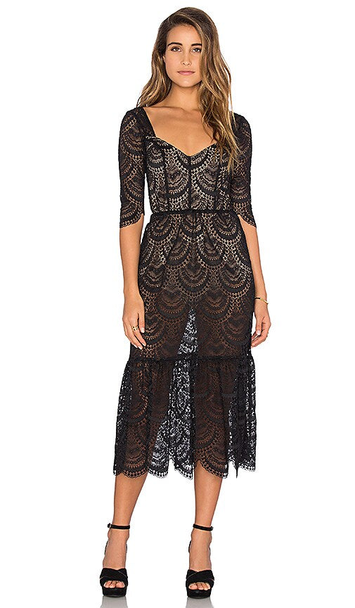FOR LOVE & LEMONS black lace dress