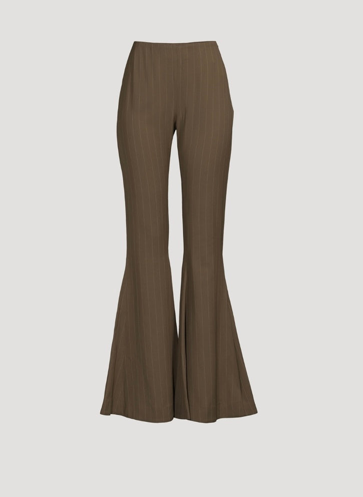 ACNE STUDIOS Flared Trousers In Pinstripe Print