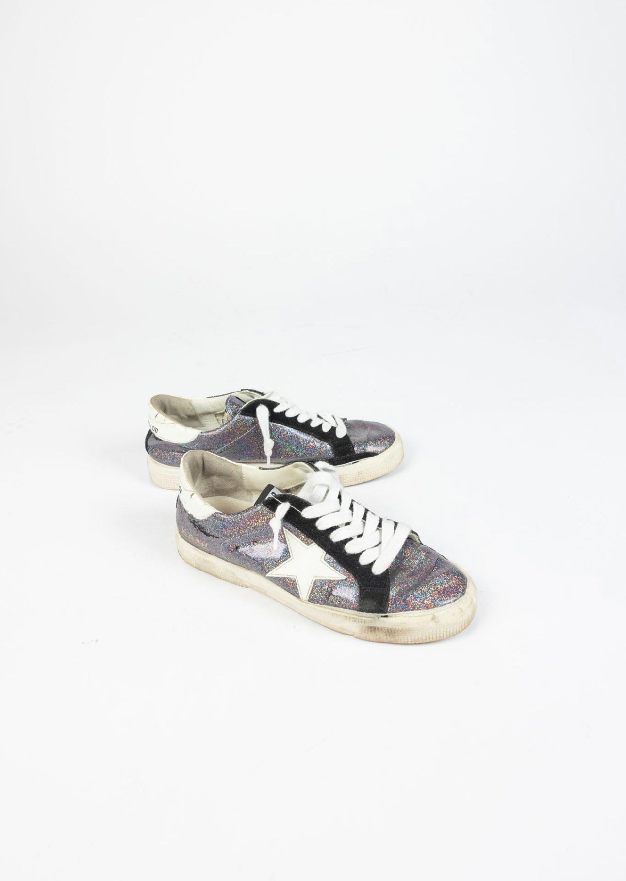 GOLDEN GOOSE
May shimmering glitter sneakers