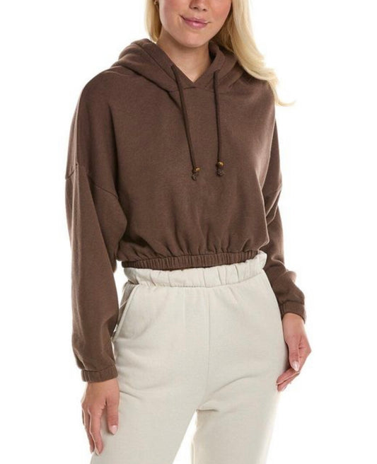 DONNI.
Women's Brown Vintage Fleece Cropped Hoodie & Sweatpants