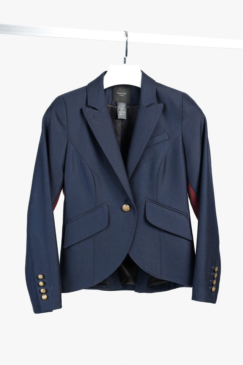 SMYTHE navy/burgundy blazer