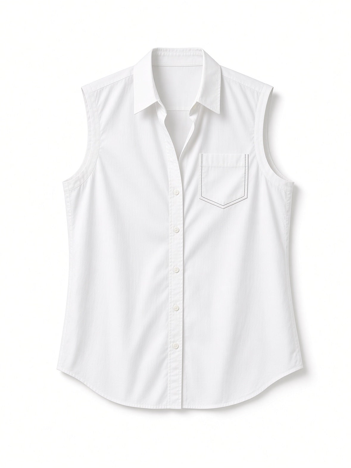 BRUNELLO CUCINELLI sleeveless botton up with monili pocket