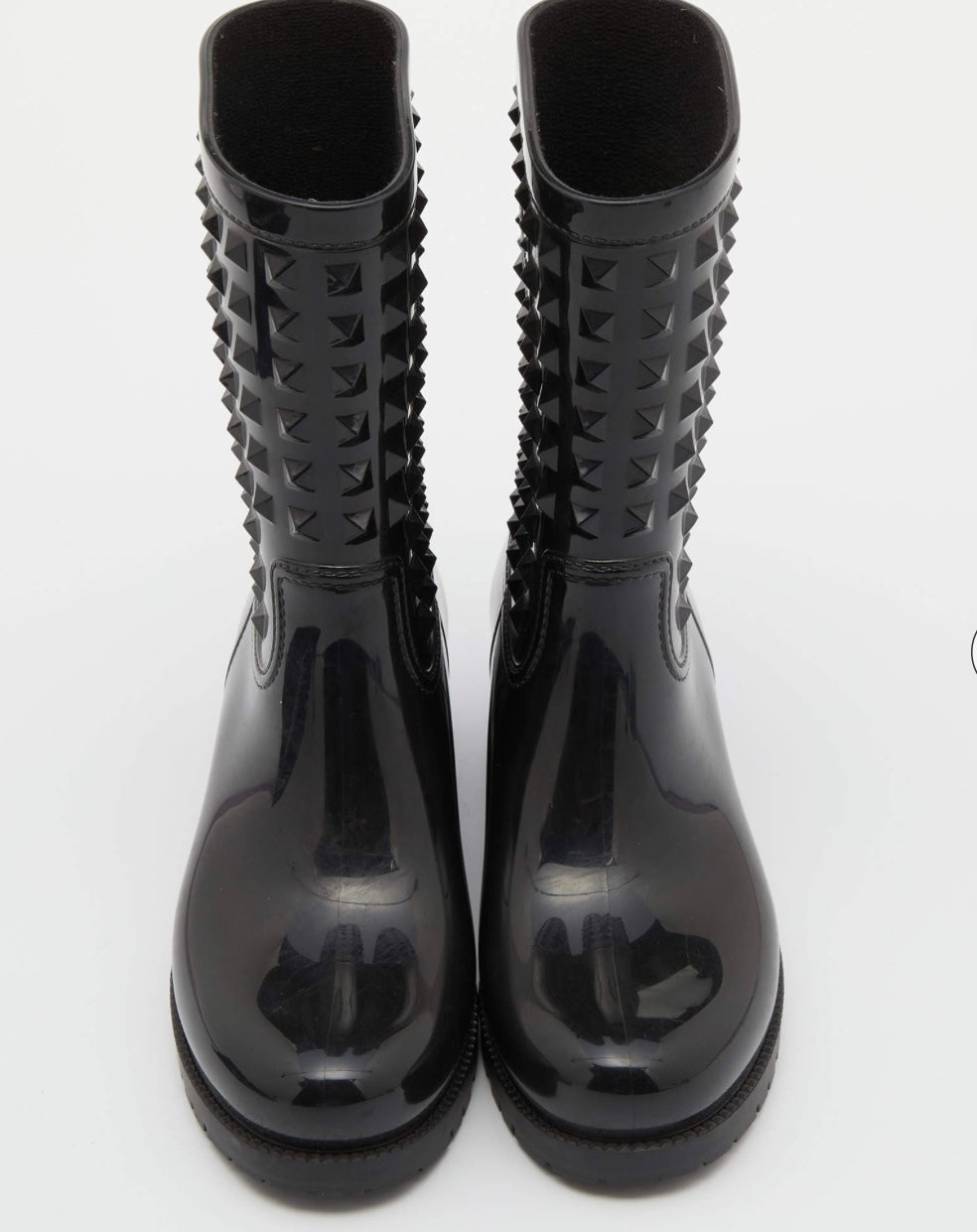 Valentino
Valentino Black Rubber Rockstud Rain Boots Size 37