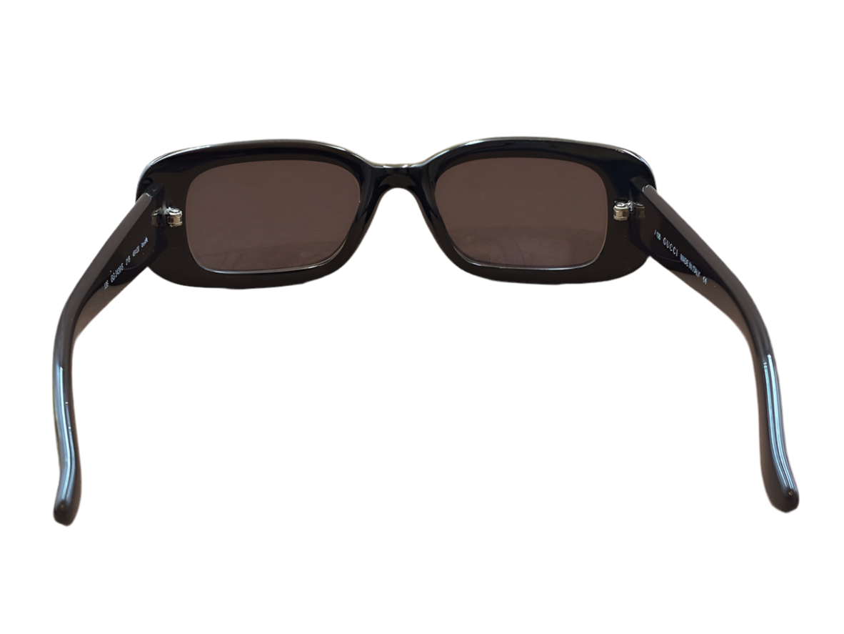 GUCCI green retro rectangular lense sunglasses