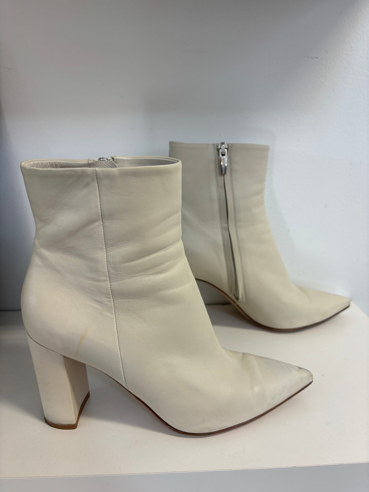 Gianvito Rosie Leather Heeled Booties