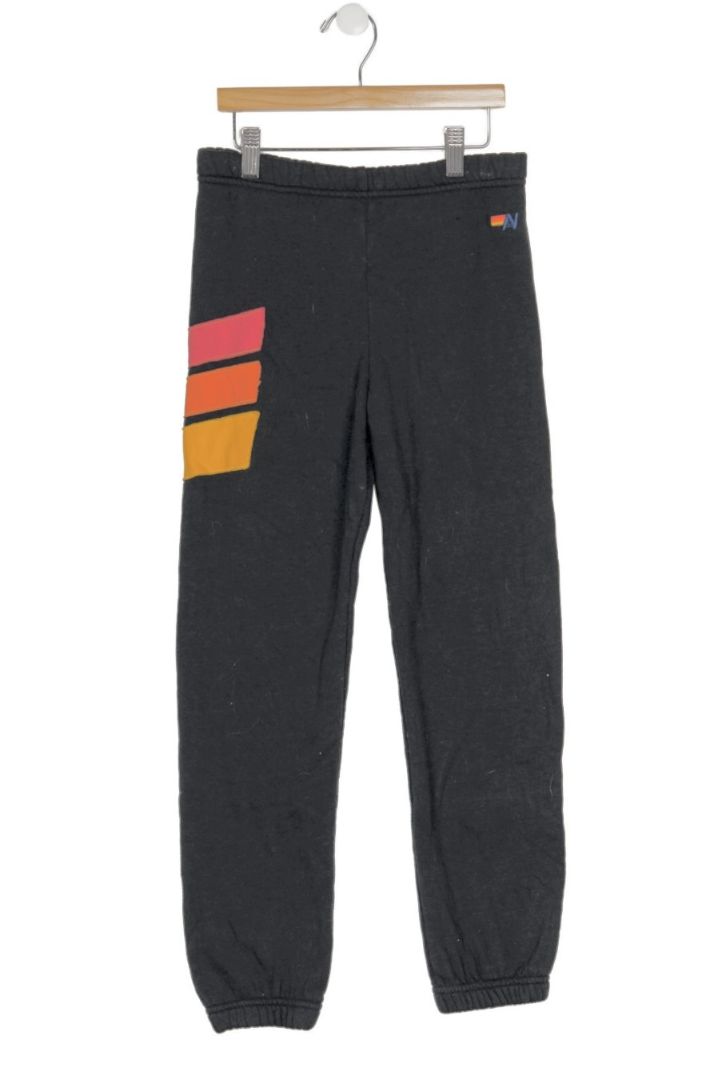 Aviator Nation Sweatpants with Red Orange Yellow Stripe on Side