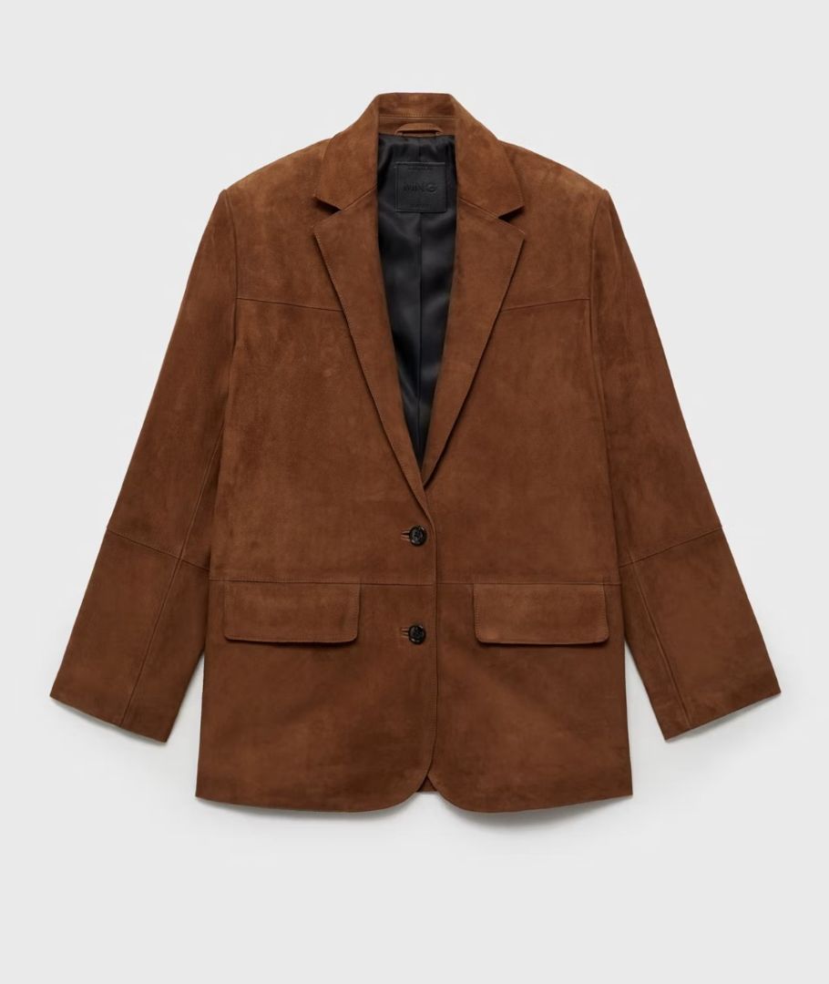 Mango Suede Blazer Jacket