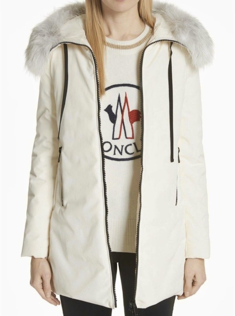 Moncler Midi Winter Coat with Removable Fur
