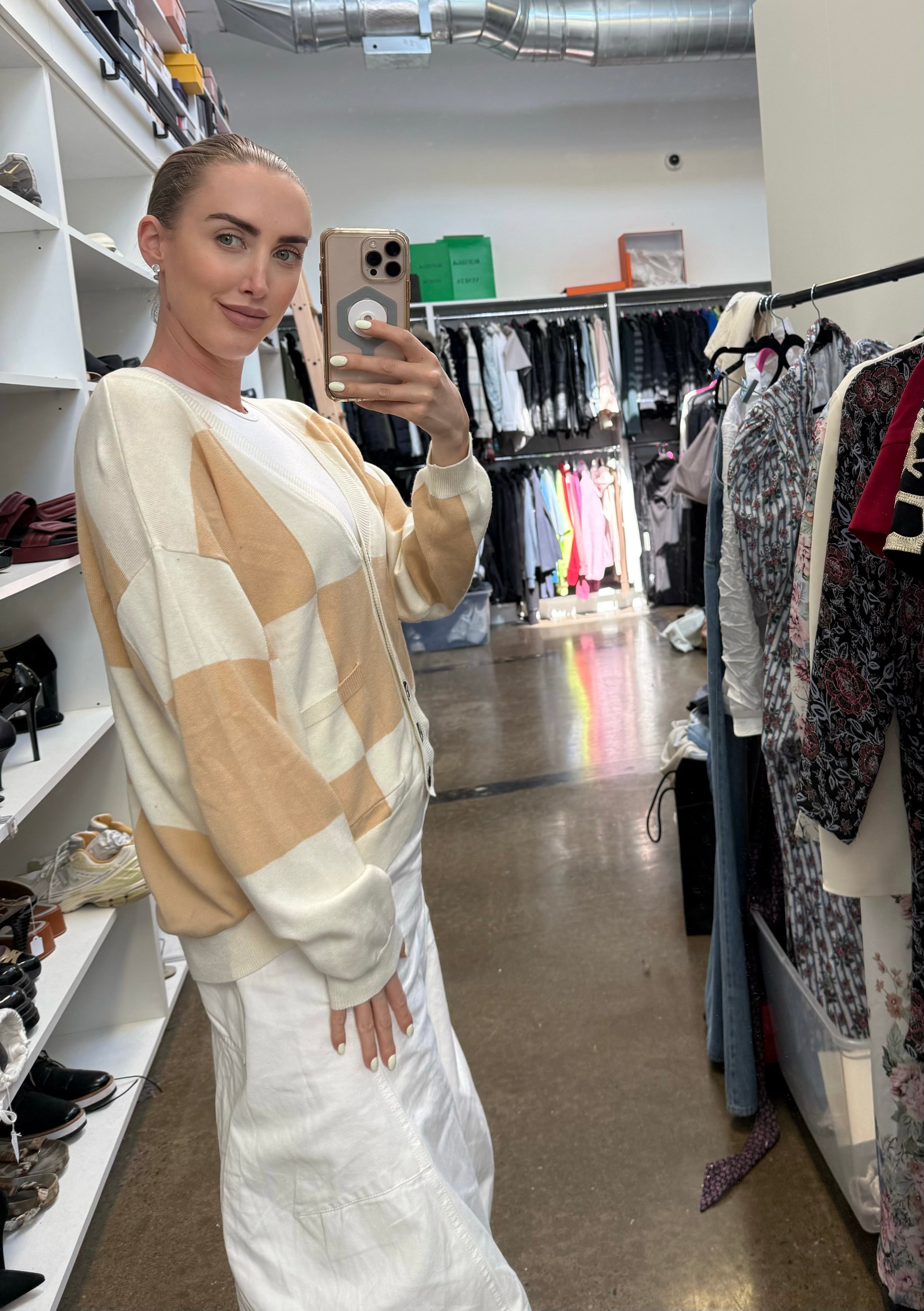WISPR CREAM AND NUDE CARDI