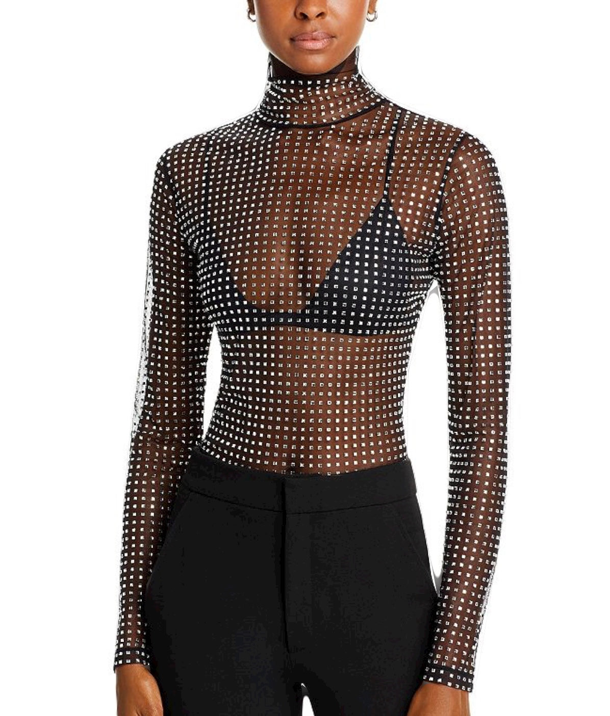 A.L.C.
James Embellished Mesh Turtleneck