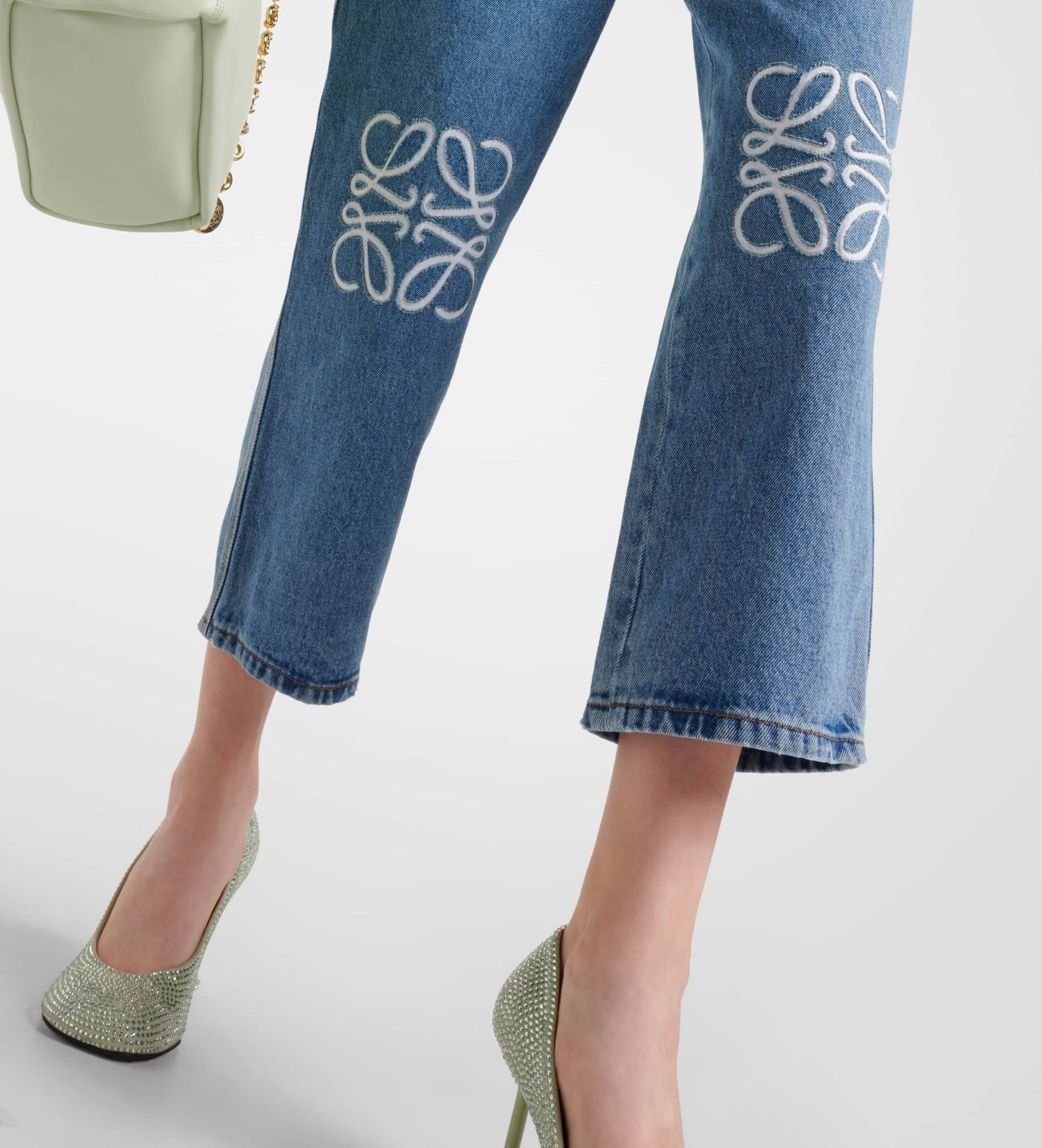 LOEWE
Anagram mid-rise cropped straight jeans