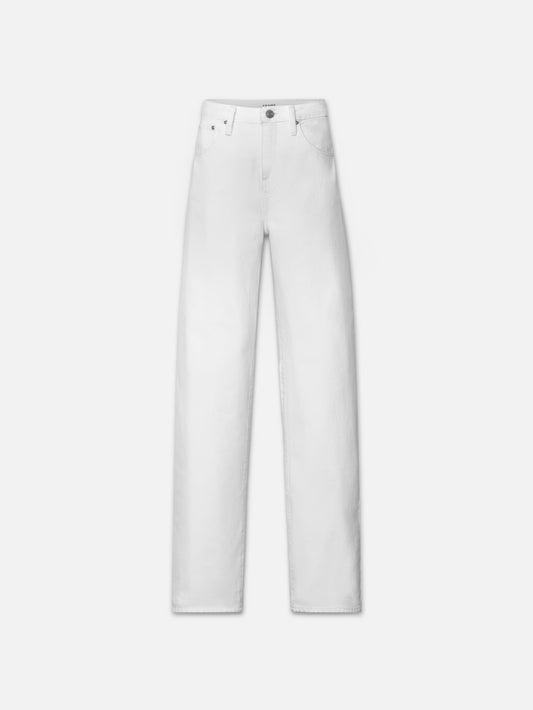 FRAME white long barrel jeans