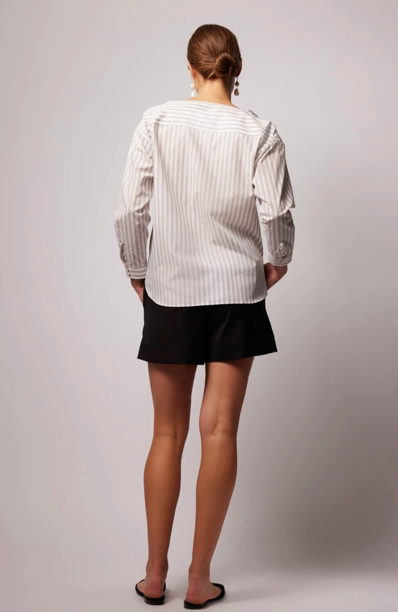 T.LINE - Margaux Shirt - Sand Stripe