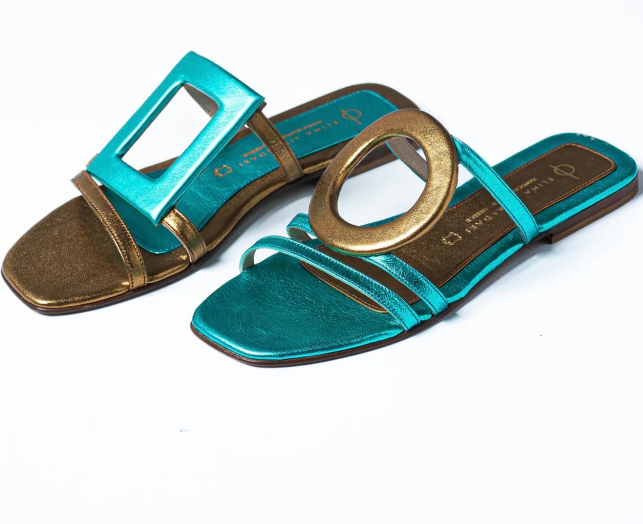 Elina Linardaki - Solace Aqua Sandals