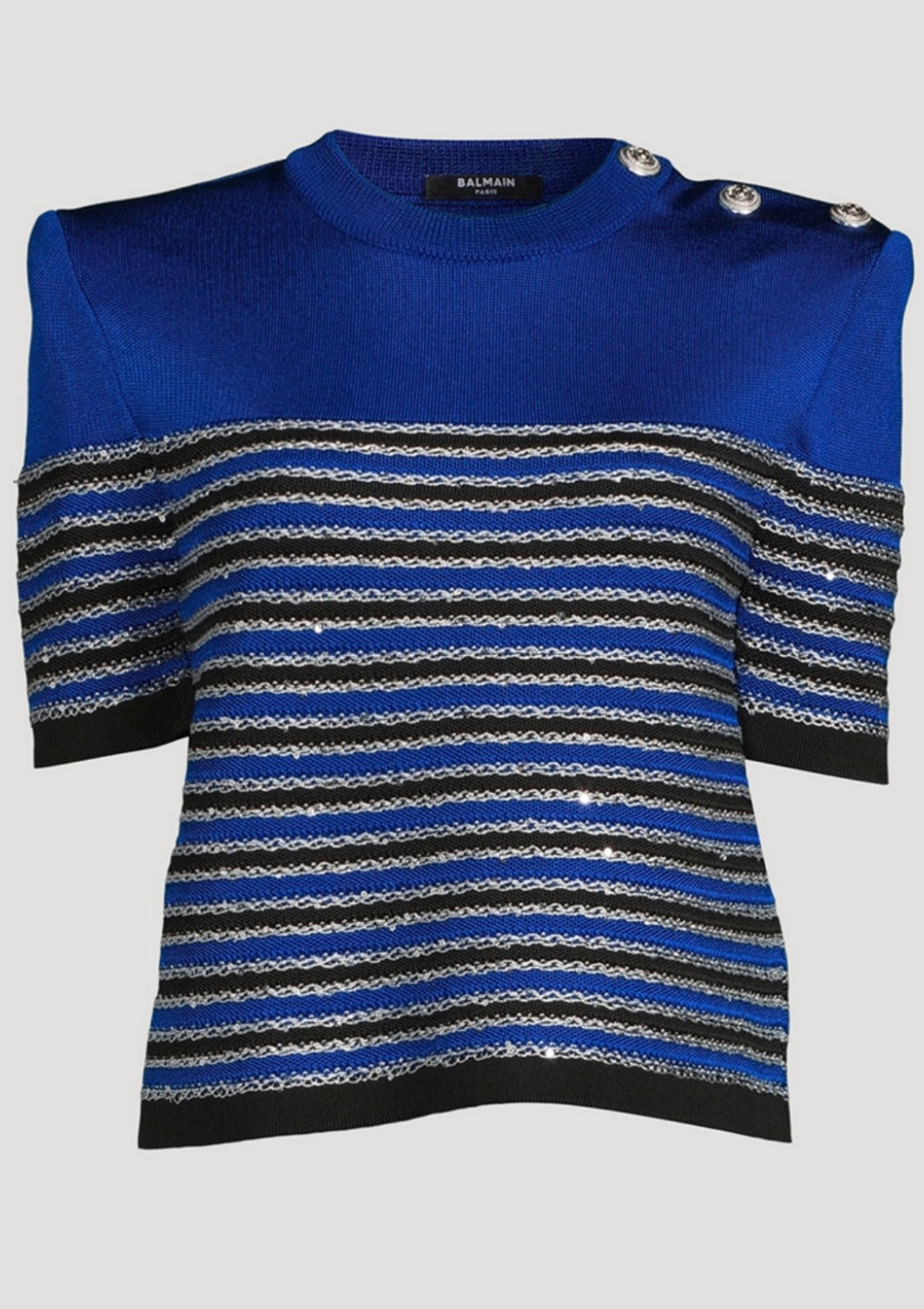 Balmain - Striped Knit Top