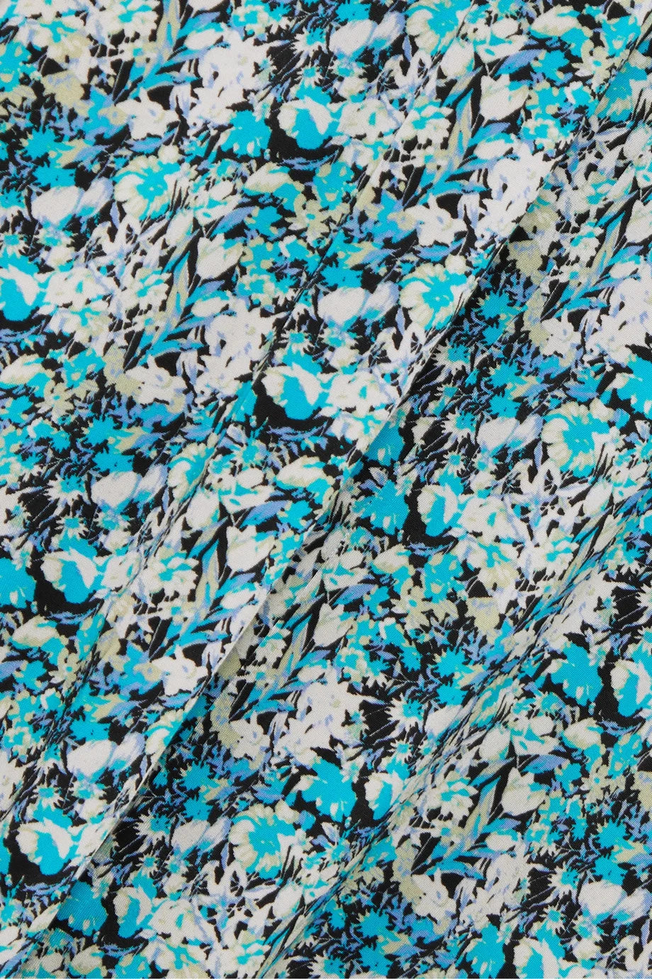 ROTATE blue floral open back stretchy dress