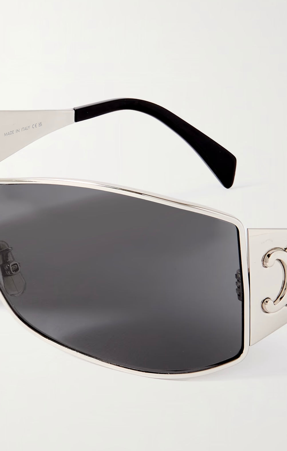 CELINE EYEWEAR
Rectangular-frame silver-tone sunglasses