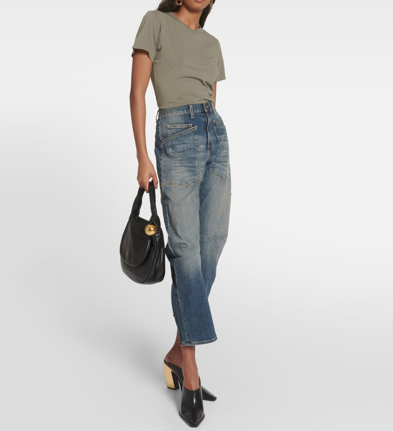 NILI LOTAN
Shon high-rise wide-leg jeans