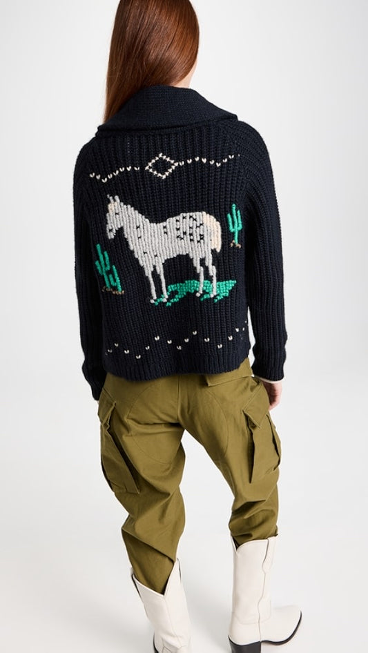 THE GREAT The Equestrian Lodge Cardigan