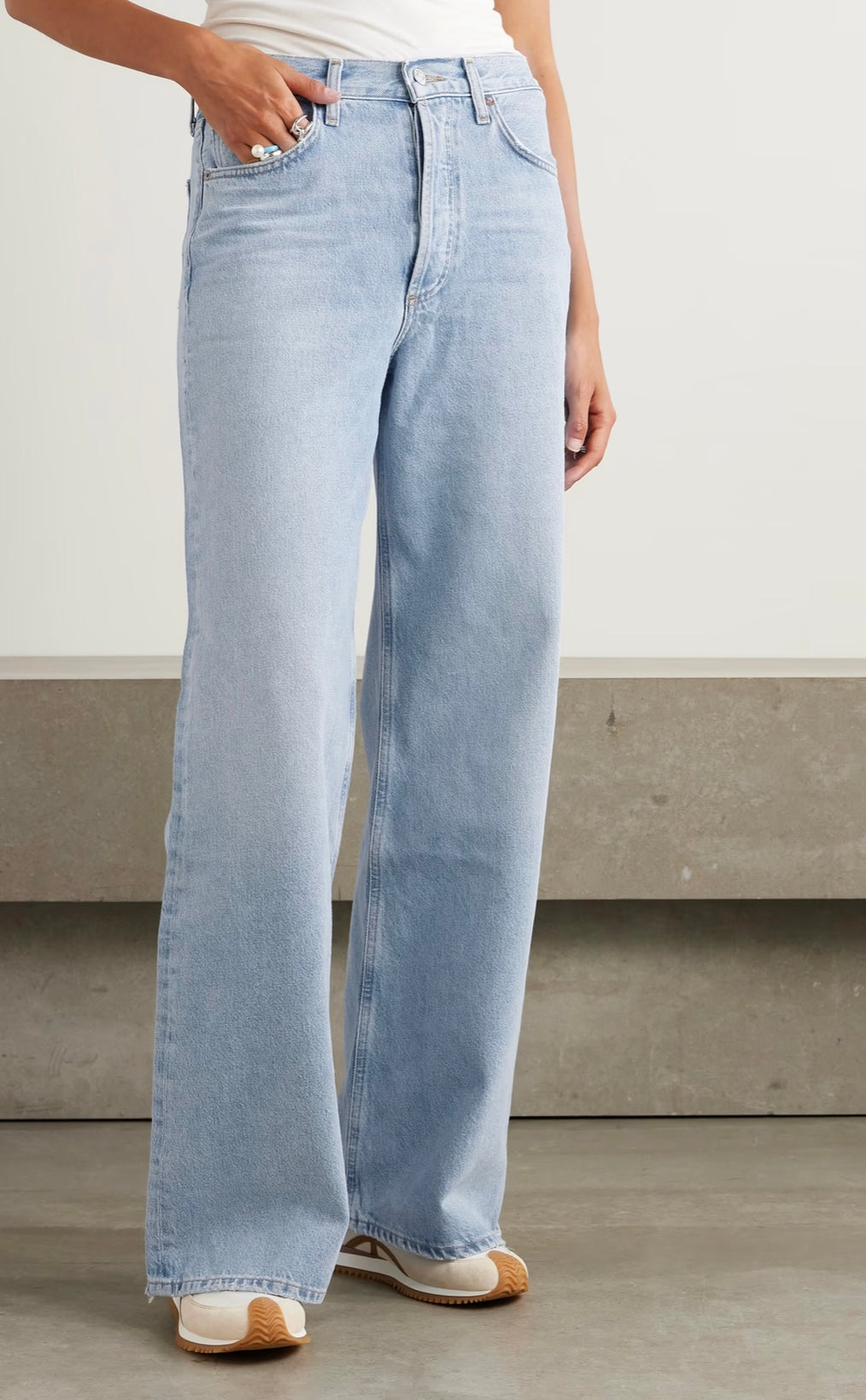 AGOLDE
Dame high-rise wide-leg jeans