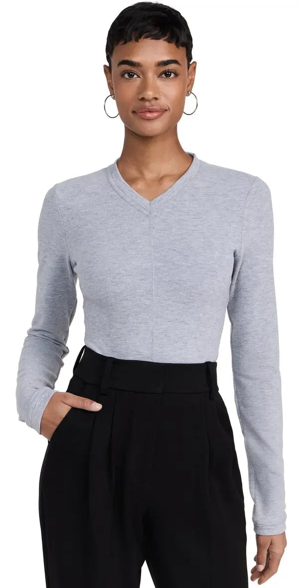 Proenza Schouler Grey Longsleeve Bodysuit