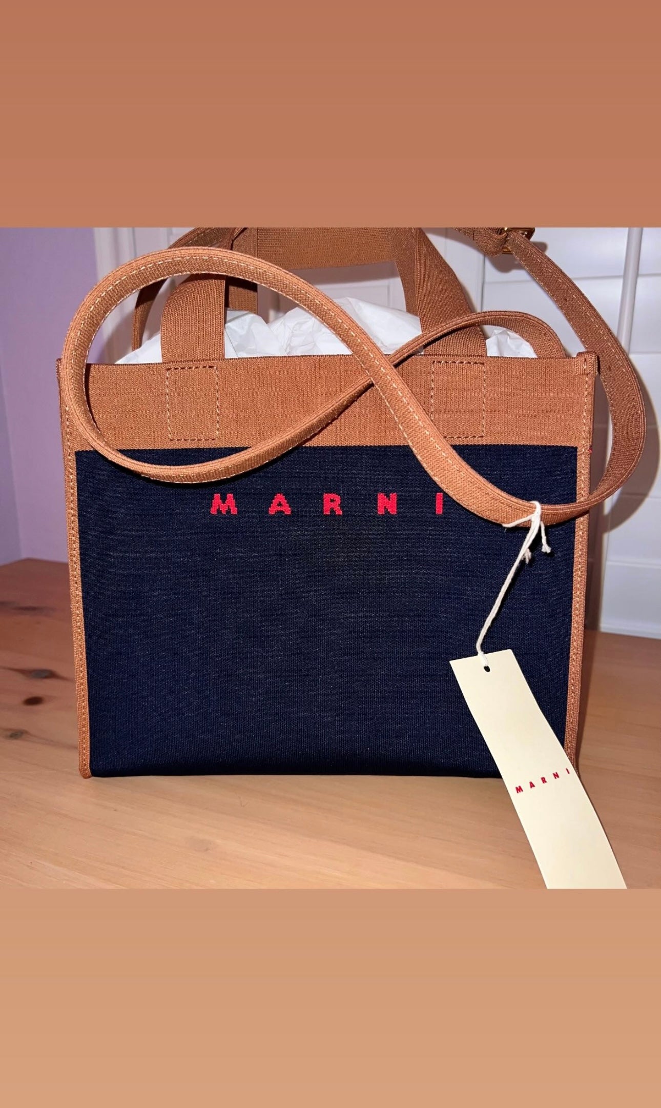 MARNI - LOGO SHOPPING TOTE