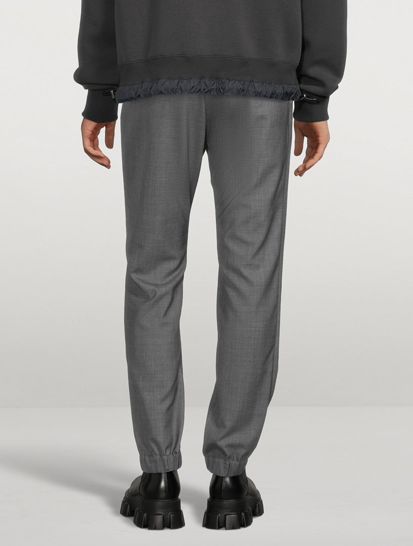 Sacai Grey Belted Trousers