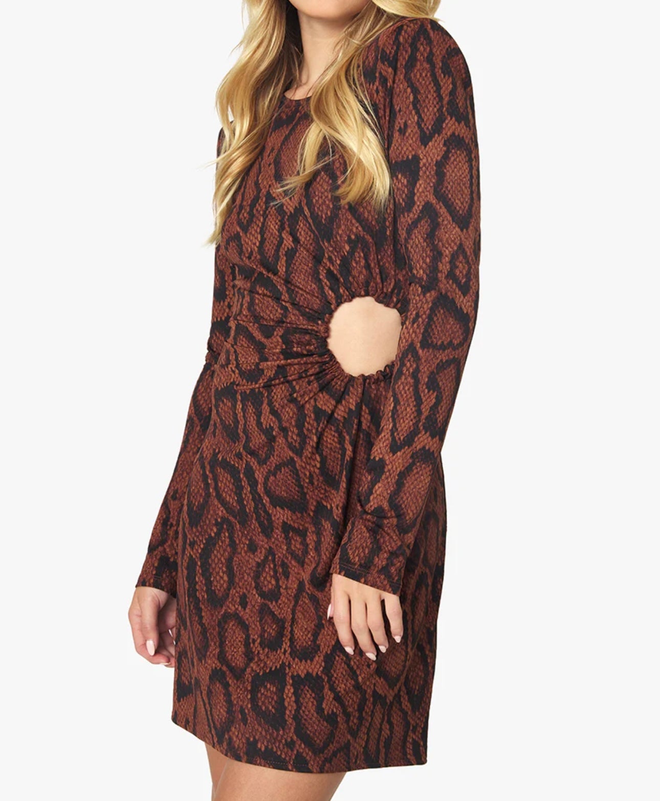 We Wore What - Aninal Print o-ring dress