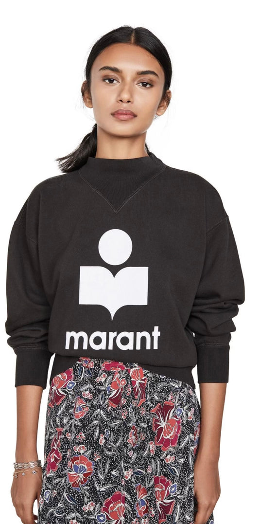 ISABEL MARANT - MOCK NECK LOGO SWEATSHIRT