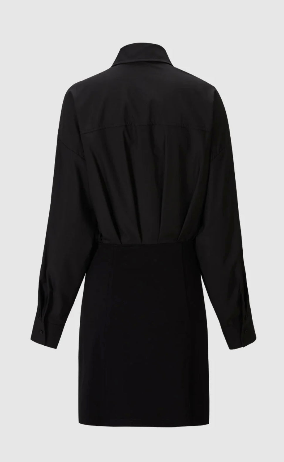 URBAN REVIVO - GATHERED WAIST SHIRT DRESS