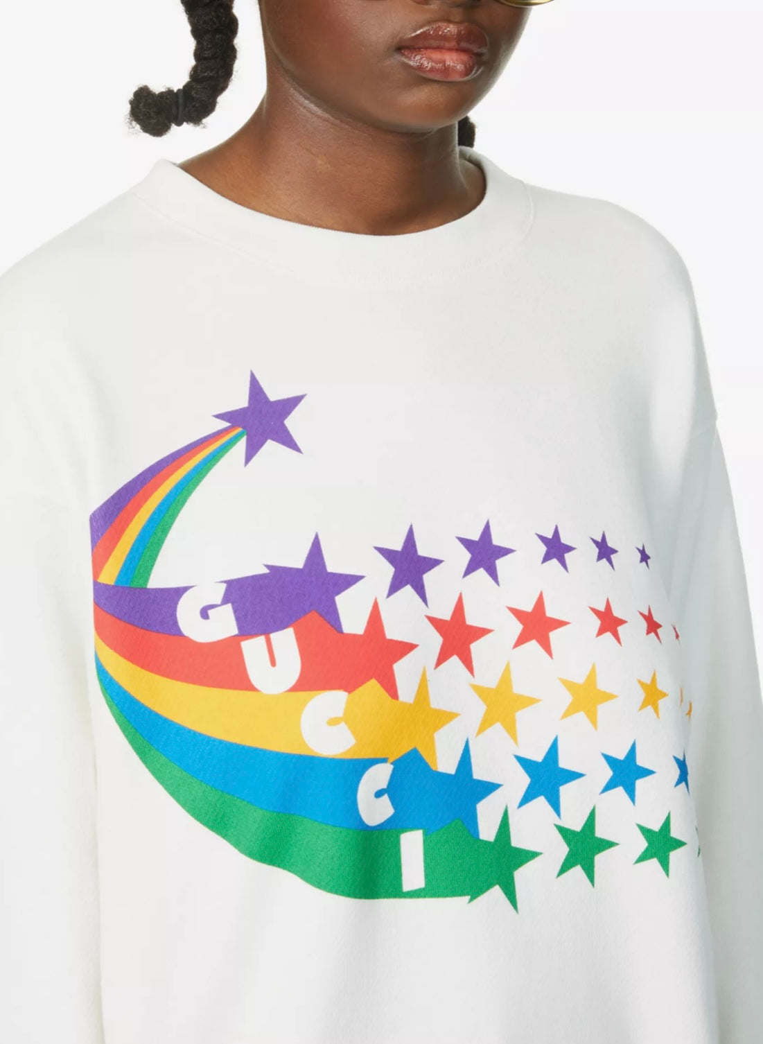 GUCCI
Graphic-print cotton-jersey sweatshirt